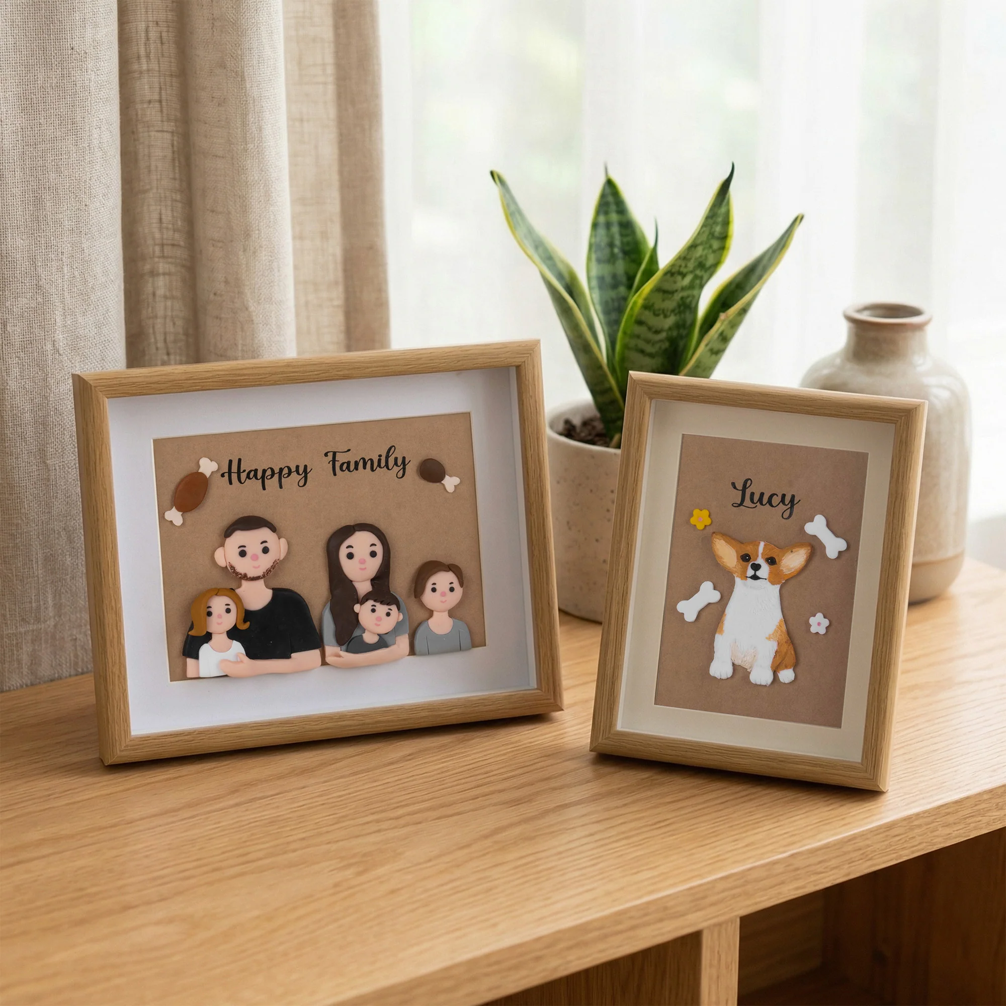 Custom Clay Portrait Photo Frame - Image 3