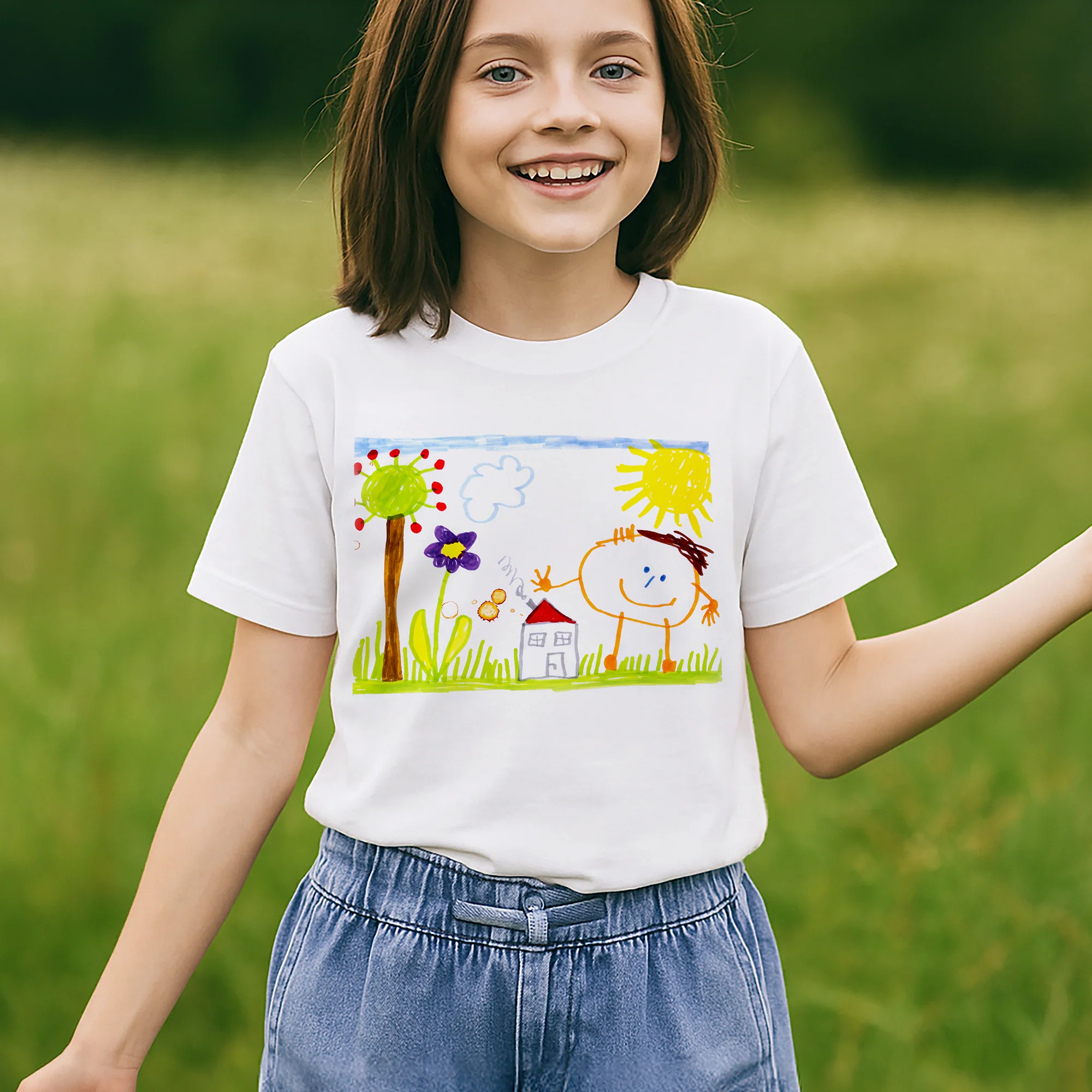 Custom Embroidered Kids Drawing Sweatshirt & T-shirt - Image 11