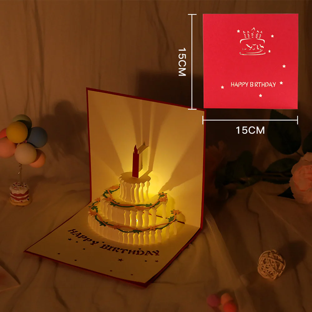 3D Number Cake Train Music Greeting Card - Image 3