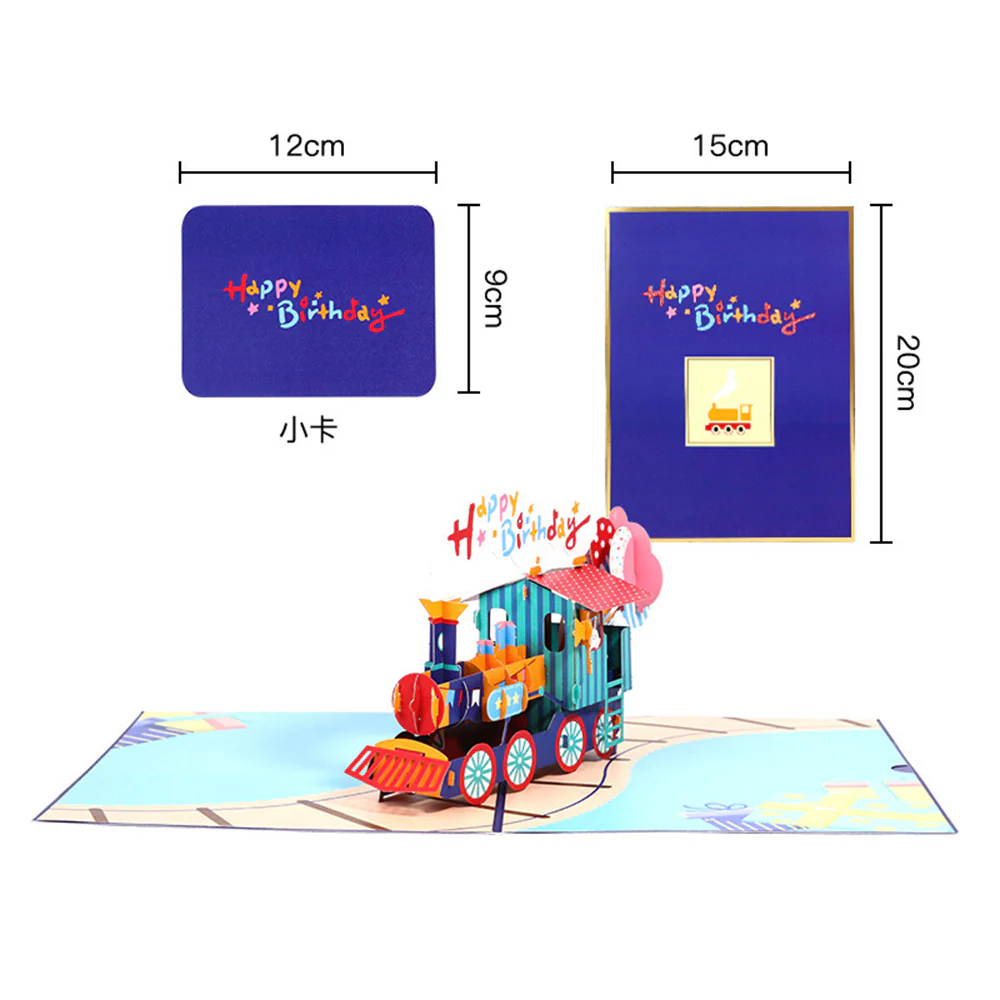 3D Number Cake Train Music Greeting Card - Image 6