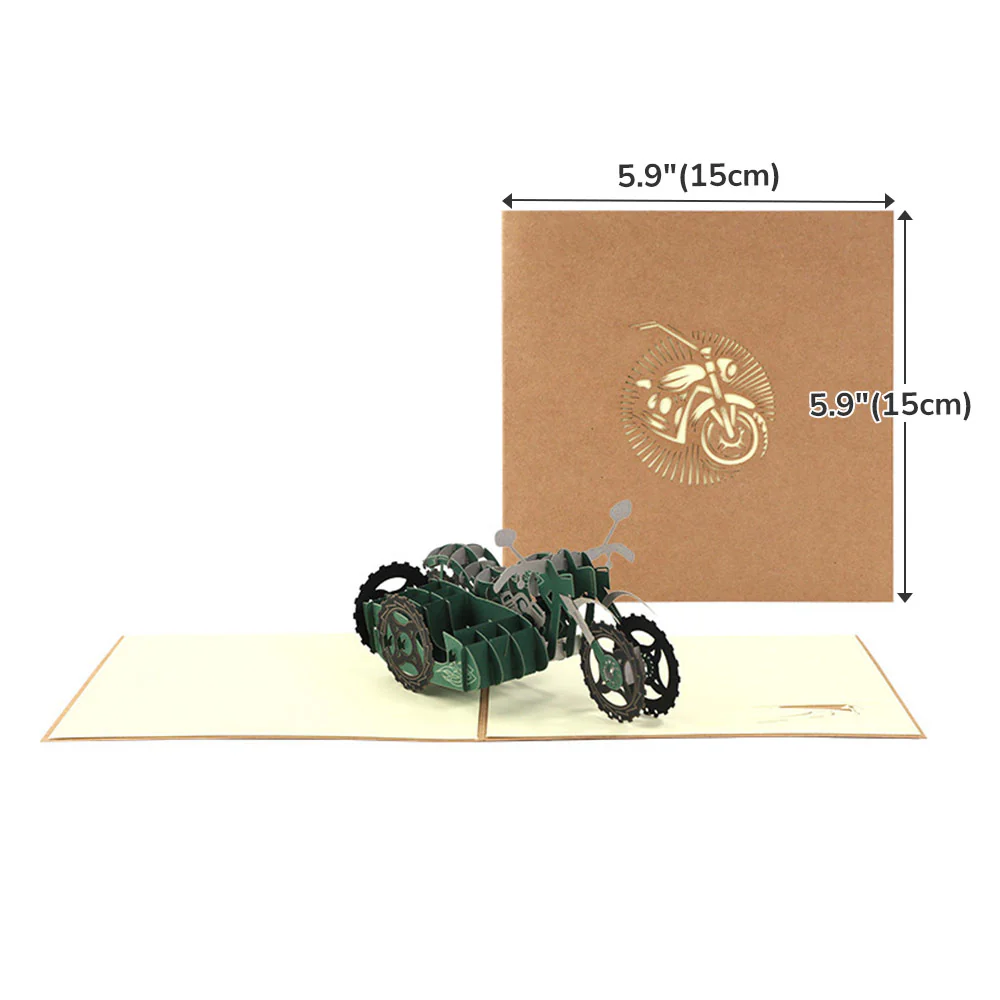 3D Super Dad Golf Cart Jeep Guitar Thank You Lighter Greeting Card - Image 12