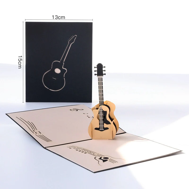 3D Super Dad Golf Cart Jeep Guitar Thank You Lighter Greeting Card - Image 14