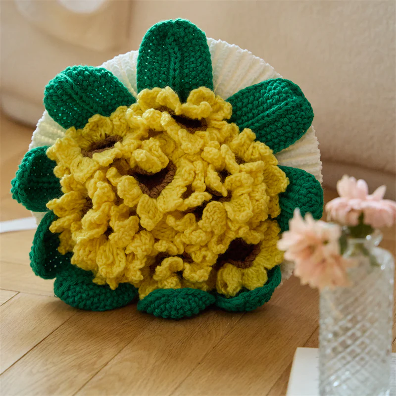 Sunflower Bouquet Throw Pillow - Image 5