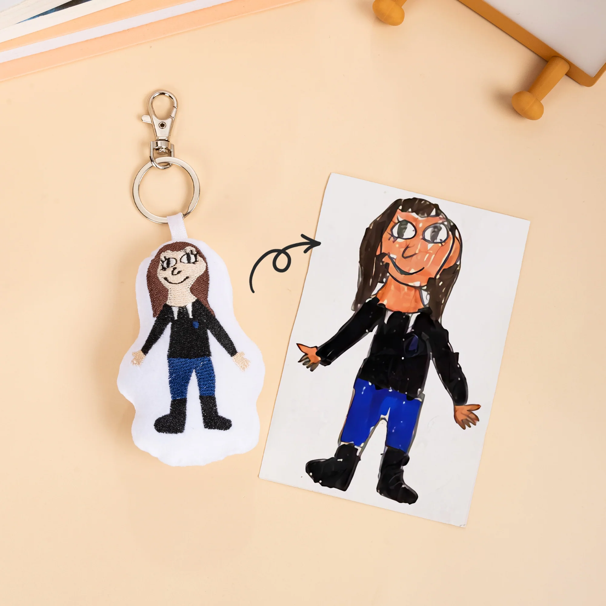 Turn Drawings into Embroidery Fabric Keychain - Image 5
