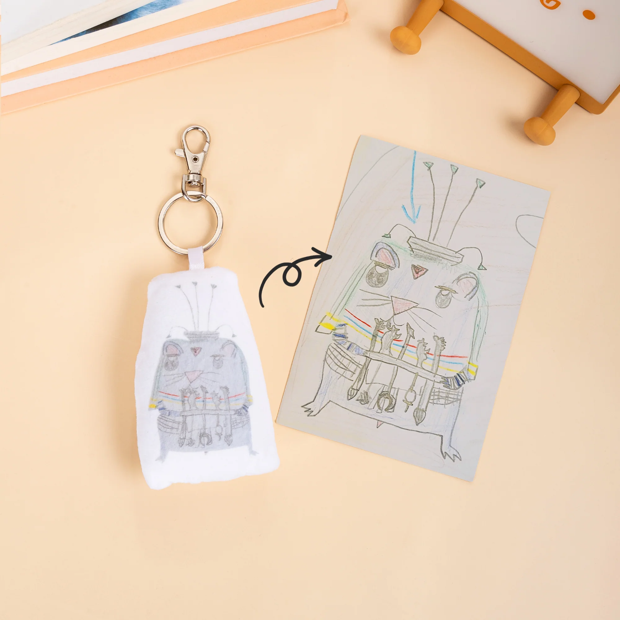 Turn Drawings into Embroidery Fabric Keychain - Image 6