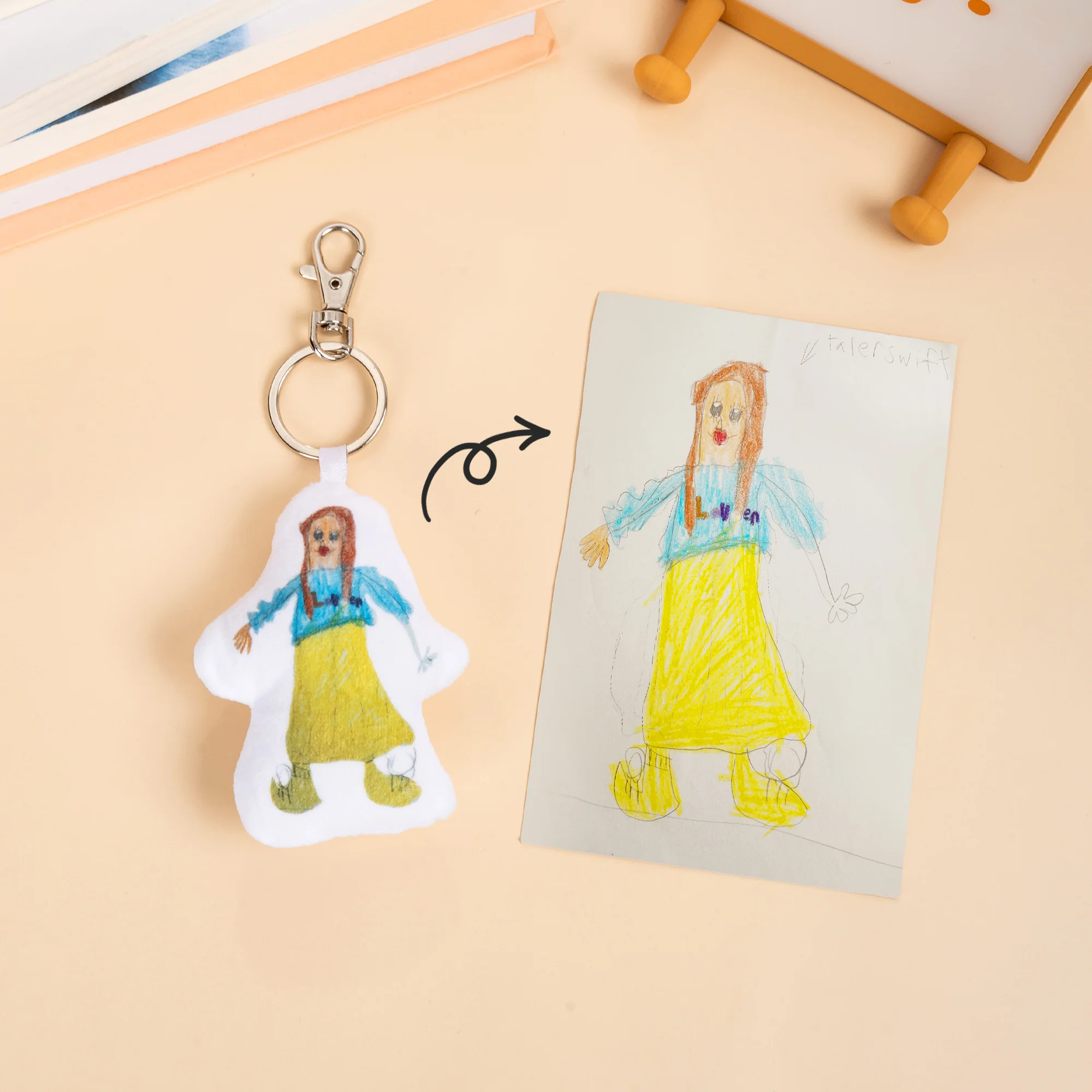 Turn Drawings into Embroidery Fabric Keychain - Image 7